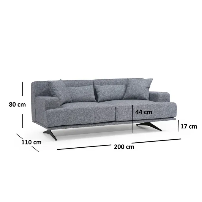 Willow 2-sits soffa Grå