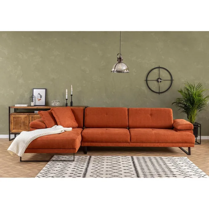Windhoek Small (178 x 100 x 155 cm) Orange Hörnsoffa Vänster