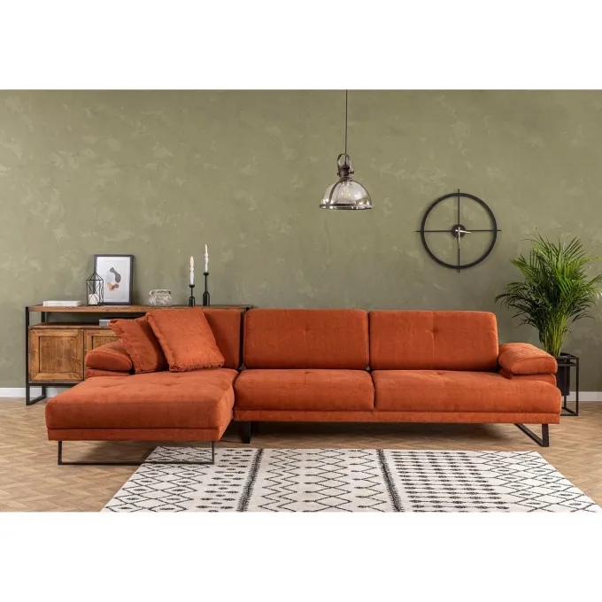 Windhoek Small (178 x 100 x 155 cm) Orange Hörnsoffa Vänster