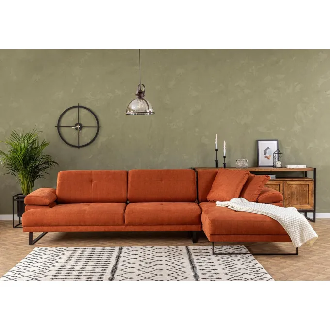 Windhoek Small (178 x 100 x 155 cm) Orange Hörnsoffa Höger