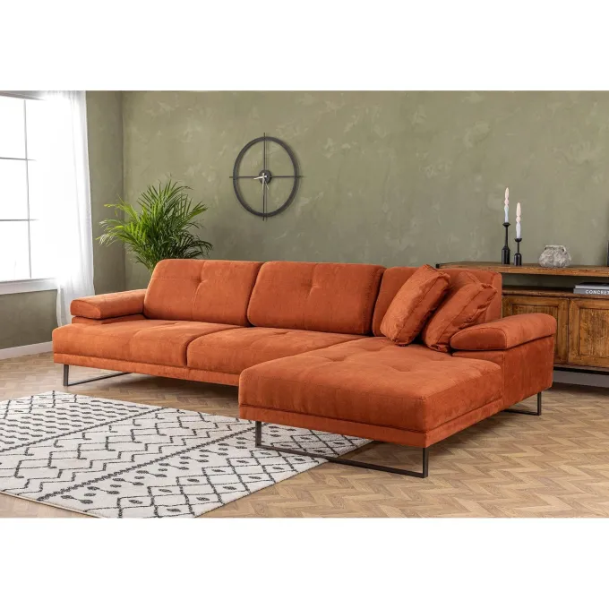 Windhoek Small (178 x 100 x 155 cm) Orange Hörnsoffa Höger