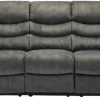 Winfield 3-Sits Reclinersoffa Grått Tyg