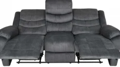 Winfield 3-Sits Reclinersoffa Grått Tyg