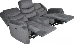 Winfield 3-Sits Reclinersoffa Grått Tyg
