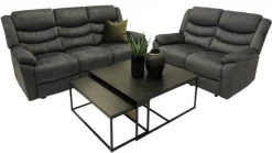 Winfield 3-Sits Reclinersoffa Grått Tyg