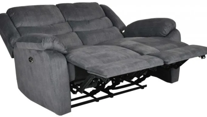 Winfield 2-Sits Reclinersoffa Grått Tyg