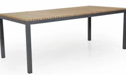 Zalongo Bord 200x100 cm Teak/Grå Alu