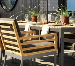 Zalongo Stol Teak/Grå Alu