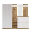 Zelino (187,2 x 180 x 37,5 cm) Hallstativ Atlantisk furu Vit